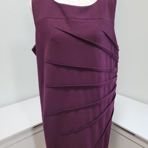Calvin Klein Plum Sleeveless Sheath Starburst Detail  (new with tag)